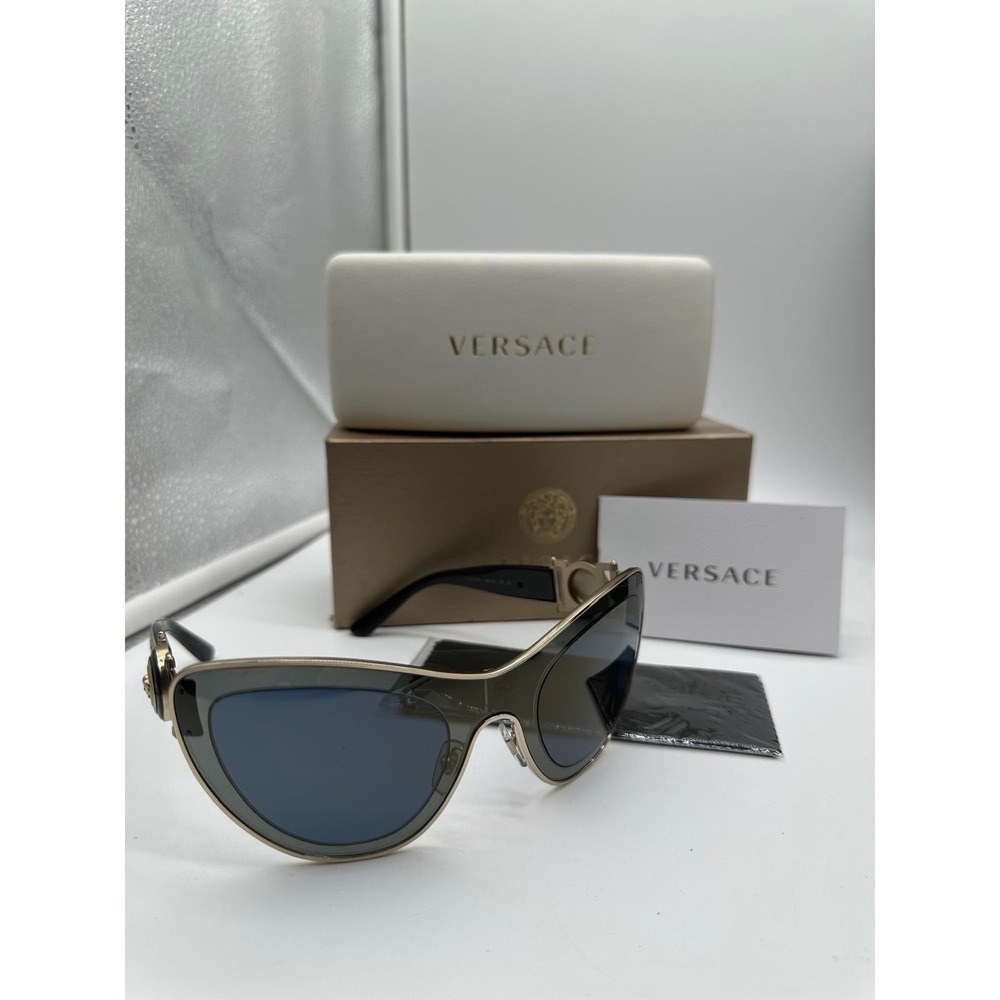 Versace‎ MOD 2162 1252/33 Gold Aviator Sunglasses Made in Italy
